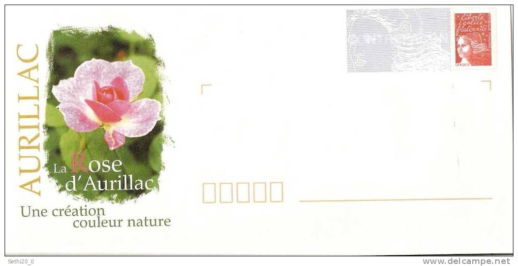 France Pap Flower / Fleur Rose Aurillac 888 244 / 257445/01 - Roses