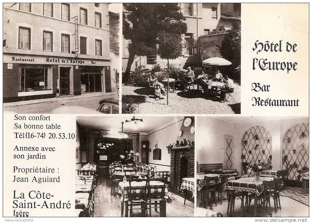 La Cote St André ; Hotel Bar Restaurant De L'europe, Cliché René Diard - La Côte-Saint-André