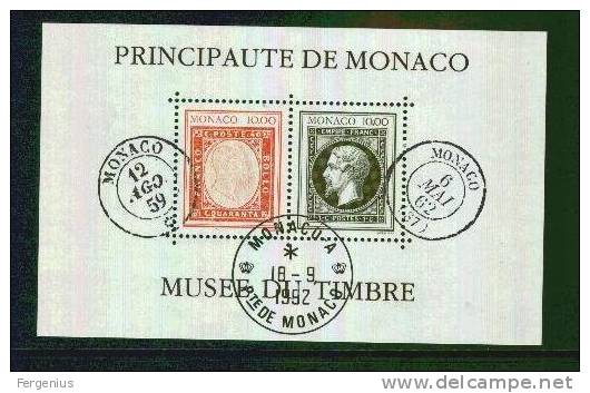 Monaco-1992-Museo Postale-Unif. BF56- Usato - Usati