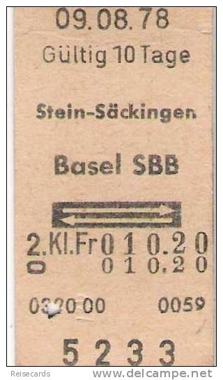 Schweiz: Stein-Säckingen - Basel SBB - Europa