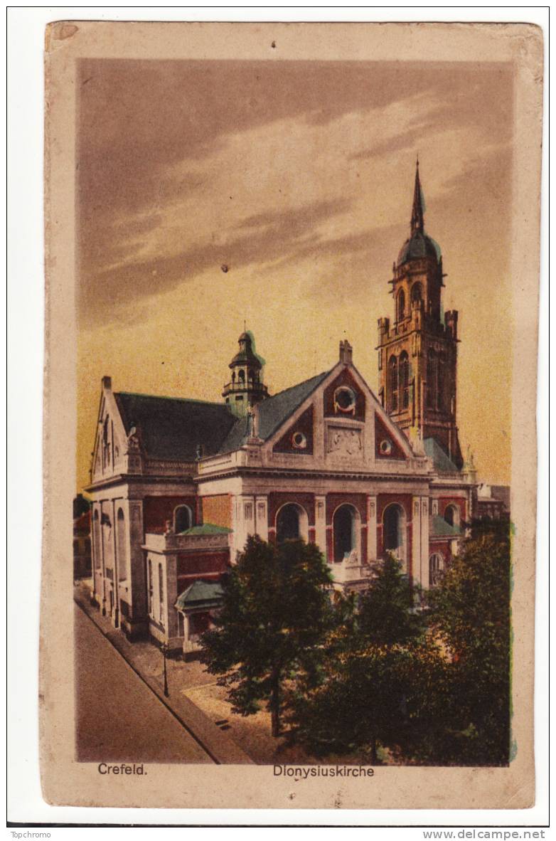 CARTE POSTALE Crefeld Dionysiuskirche Krefeld Allemagne 1926 - Krefeld
