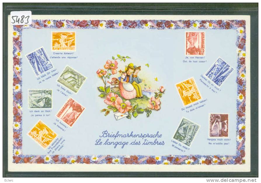 LANGUAGE DES TIMBRES POSTE SUISSES - TB - Timbres (représentations)