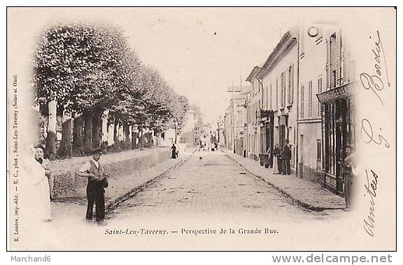 VAL D OISE.SAINT LEU TAVERNY.PERSPECTIVE DE LA GRANDE RUE - Saint Leu La Foret