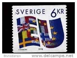 SWEDEN/SVERIGE - 1995  SWEDEN ADHESION TO EUROPEAN UNION    MINT NH - Unused Stamps