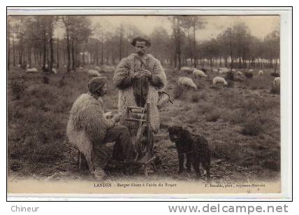 LANDES BERGER FILANT A L'AIDE DU ROUET - Sonstige & Ohne Zuordnung