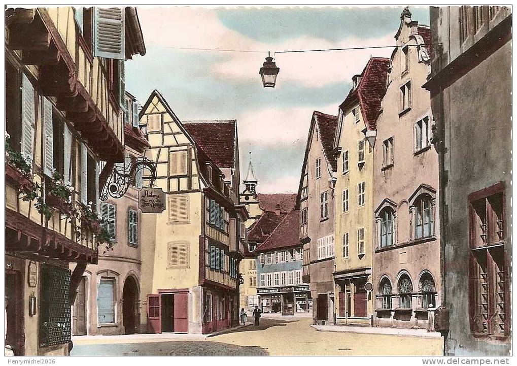 Colmar , La Grand Rue , Auberge Du Fer Rouge Et Magasin De Meuble Nowald, Ed Arnold - Colmar