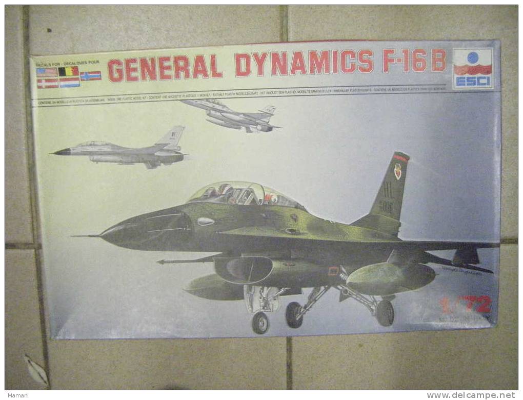 Maquette -general Dynamics F-16b- Esci Echelle 1/72-9028_- - Vliegtuigen