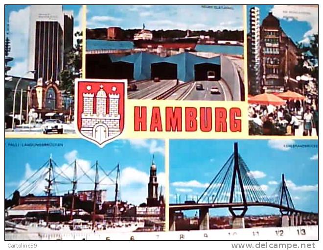 GERMANY  HAMBURG PORTO NAVE  VELA  CARGO SHIP  ELBTUNNEL V1978  BY189 - Harburg