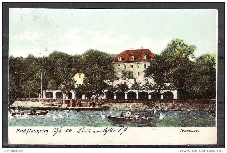 SELTEN!! BAD NAUHEIM * GROSSER TEICH IM KURPARK MIT TEICHHAUS * 1906 *!! - Bad Nauheim