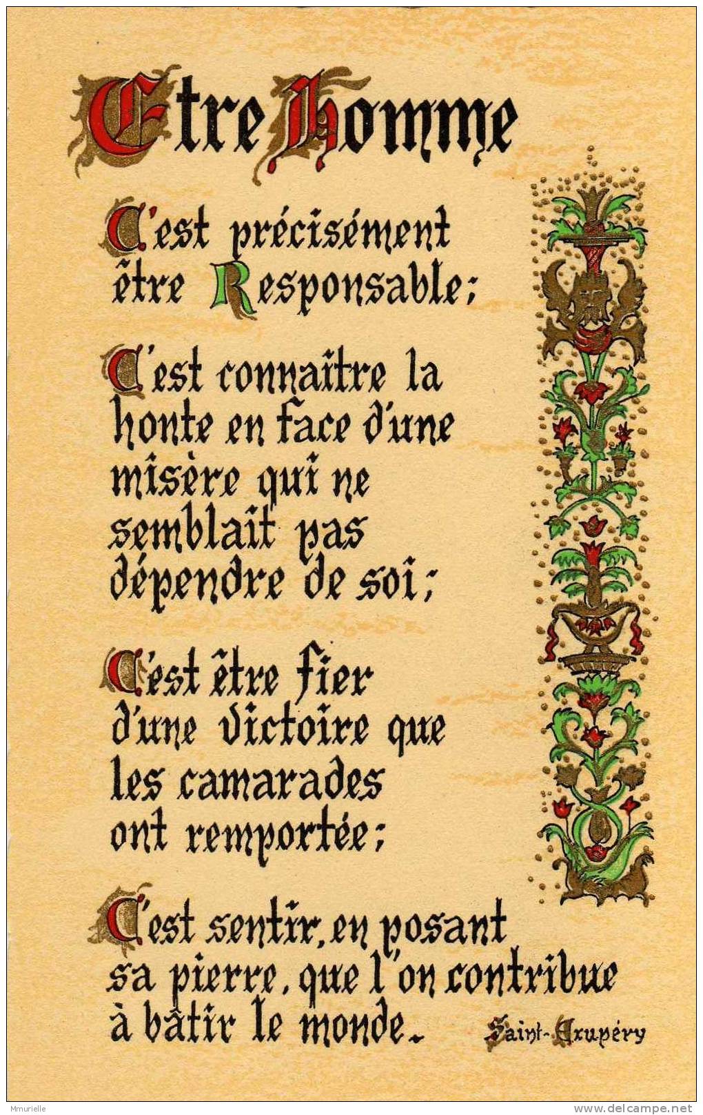 ETRE HOMME, C'est Précisément être Responsable.......SAINT EXUPERY-MB - Philosophie & Pensées