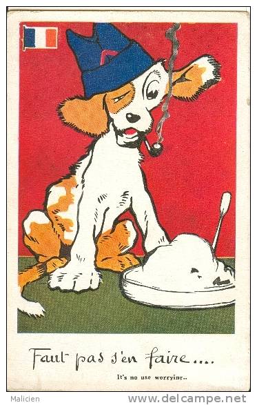 ILLUSTRATEURS-ref  347- Faut Pas S En Faire - Theme Chien- Chiens   - Carte Bon Etat - - 1900-1949