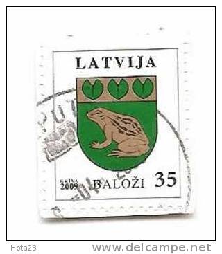 Latvia - 2009  Frog  Used Stamp Chanet Rond - Grenouilles