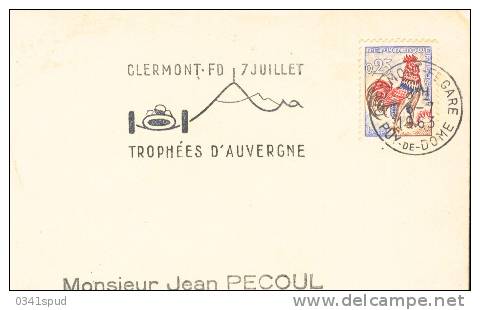 1963   France  63  Clermont Fd   Course Auto Corsa Auto Racing  Sur Lettre - Automovilismo