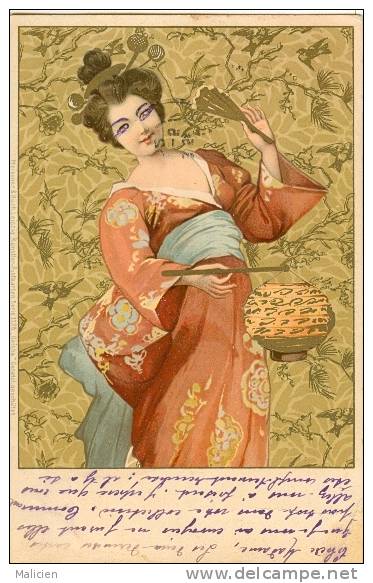 ILLUSTRATEURS-ref  10- Illustrateur  Femmes- Japonaise Japon  - Tendance Art Nouveau - - 1900-1949