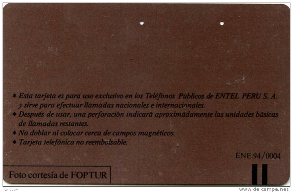 PERU´ ENTEL RED-T17-1994-50u-CALASH AND HORSE - Perù