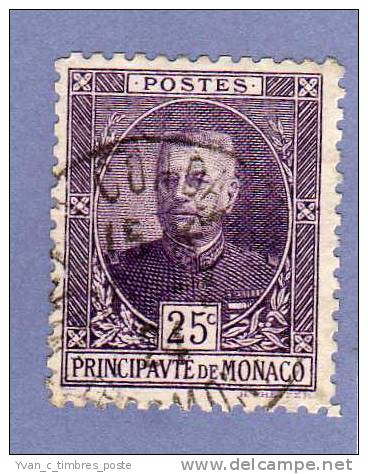 MONACO TIMBRE N° 68 OBLITERE PRINCE LOUIS II 25C VIOLET - Usados