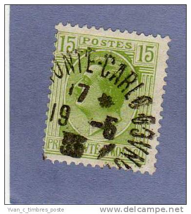 MONACO TIMBRE N° 77 OBLITERE SERIE ARMOIRIES EFFIGIES ET VUES - - Used Stamps