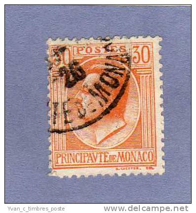 MONACO TIMBRE N° 82 OBLITERE SERIE ARMOIRIES EFFIGIES ET VUES - - Used Stamps