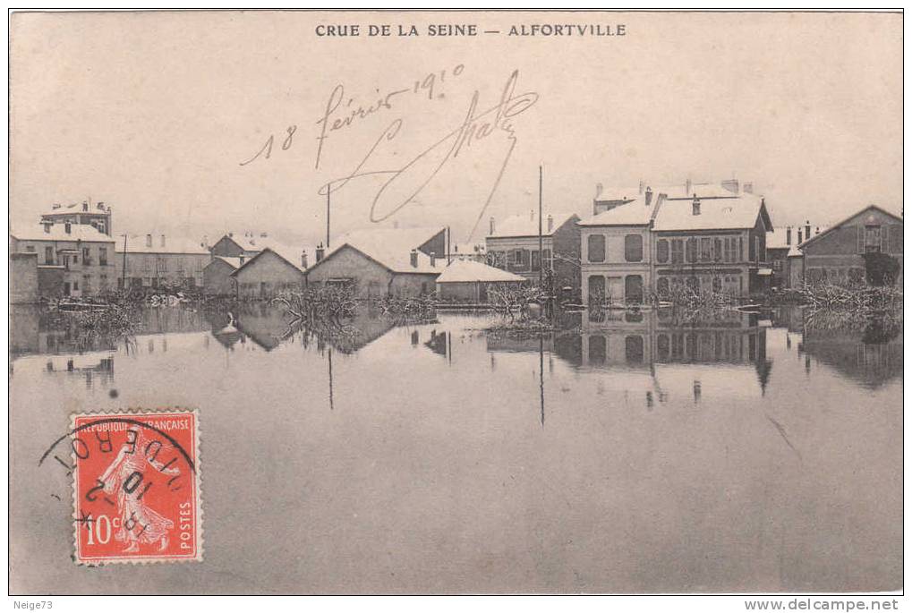 Cpa Du 94 - Alfortville - Crue De La Seine - Alfortville
