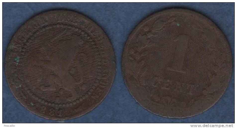 NEDERLAND - 1 CENT 1881 / WILLEM III - 1849-1890 : Willem III