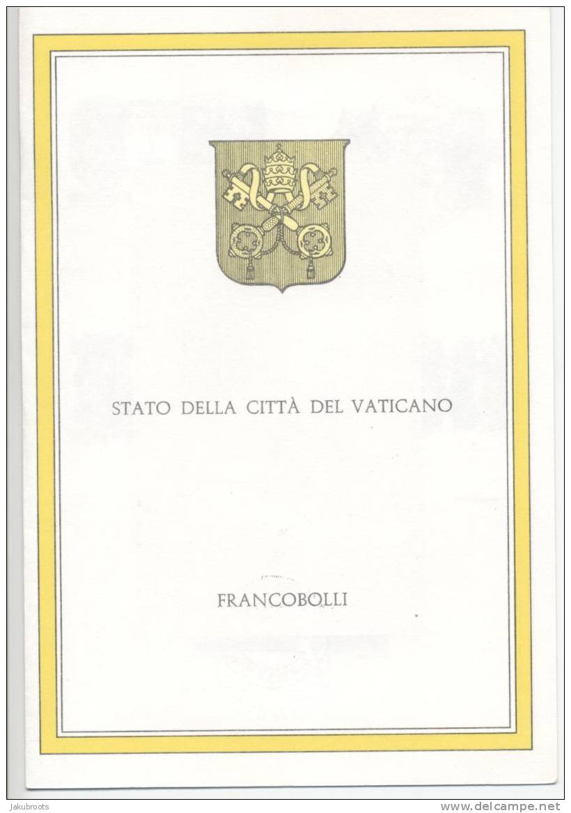 VATICAN , SOUVENIR  FOLDER  WITH  FIRST DAY  ISSUE  STAMPS.21.3.1980 - FDC