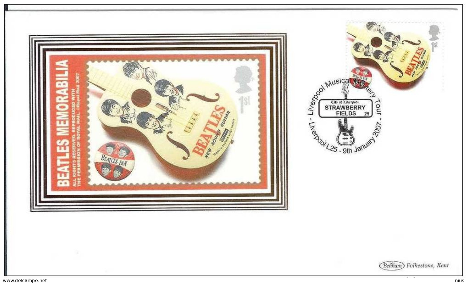 UK United Kingdom Great Britain 2007 FDC The Beatles Music Musique - 2001-2010. Decimale Uitgaven