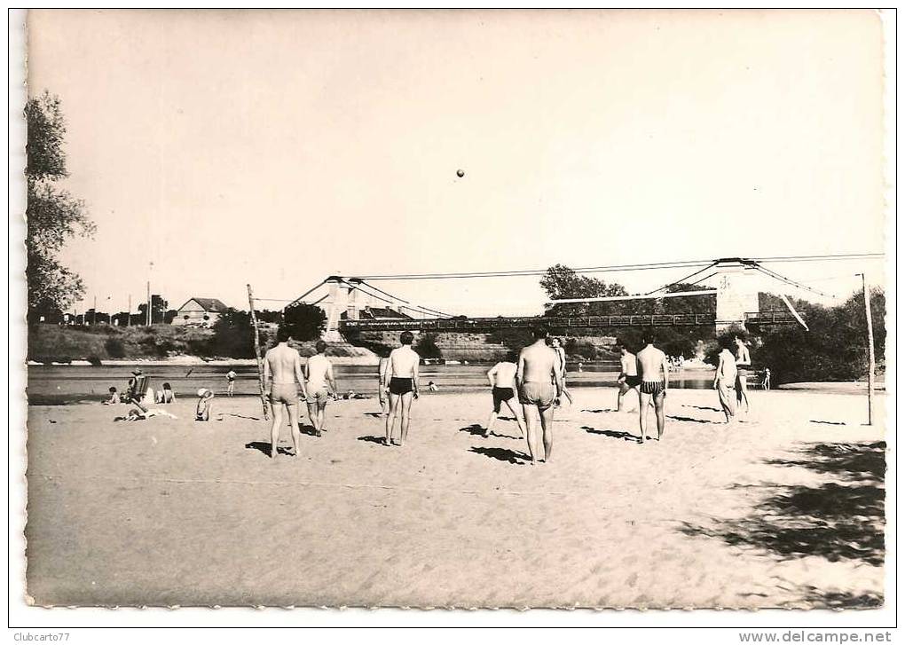 Chatillon-sur-Loire (45) : Beach-Volley Sur La Plage Environ 1950 (animée). - Chatillon Sur Loire