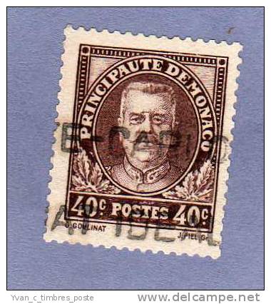 MONACO TIMBRE N° 115 OBLITERE 10EME ANNIVERSAIRE DE L AVENEMENT DU PRINCE LOUIS II - Used Stamps