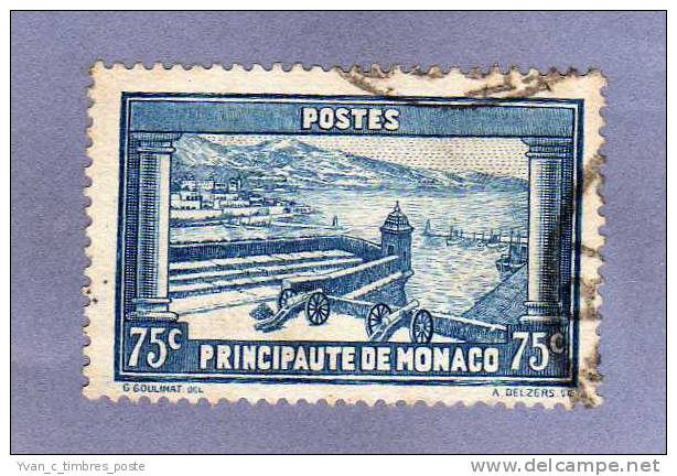 MONACO TIMBRE N° 125 OBLITERE VUE PRISE DE LA PLACE DU PALAIS - Usados