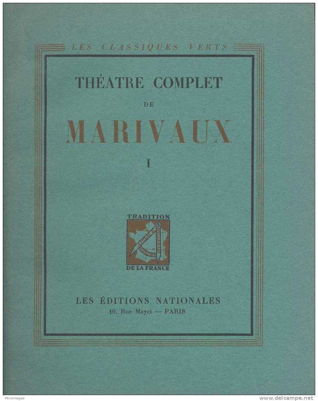 Théâtre Complet De Marivaux - Franse Schrijvers