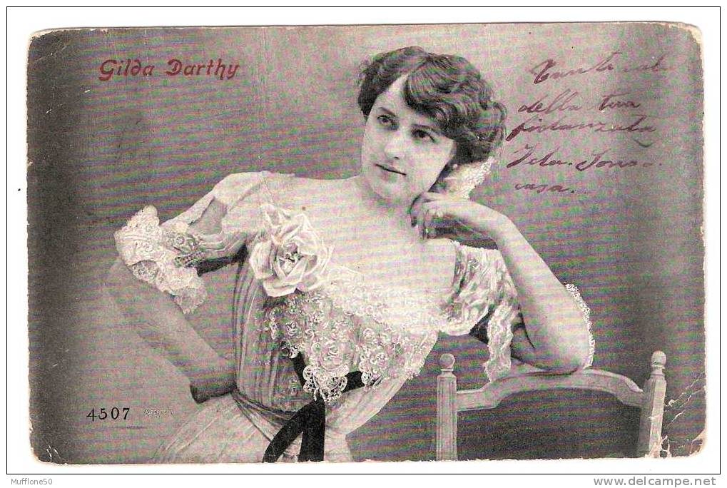 Stati Uniti 1904. Cartolina/Postale Fotografica  Di GILDA  DARTHY  Attrice Americana. - Cartes Souvenir