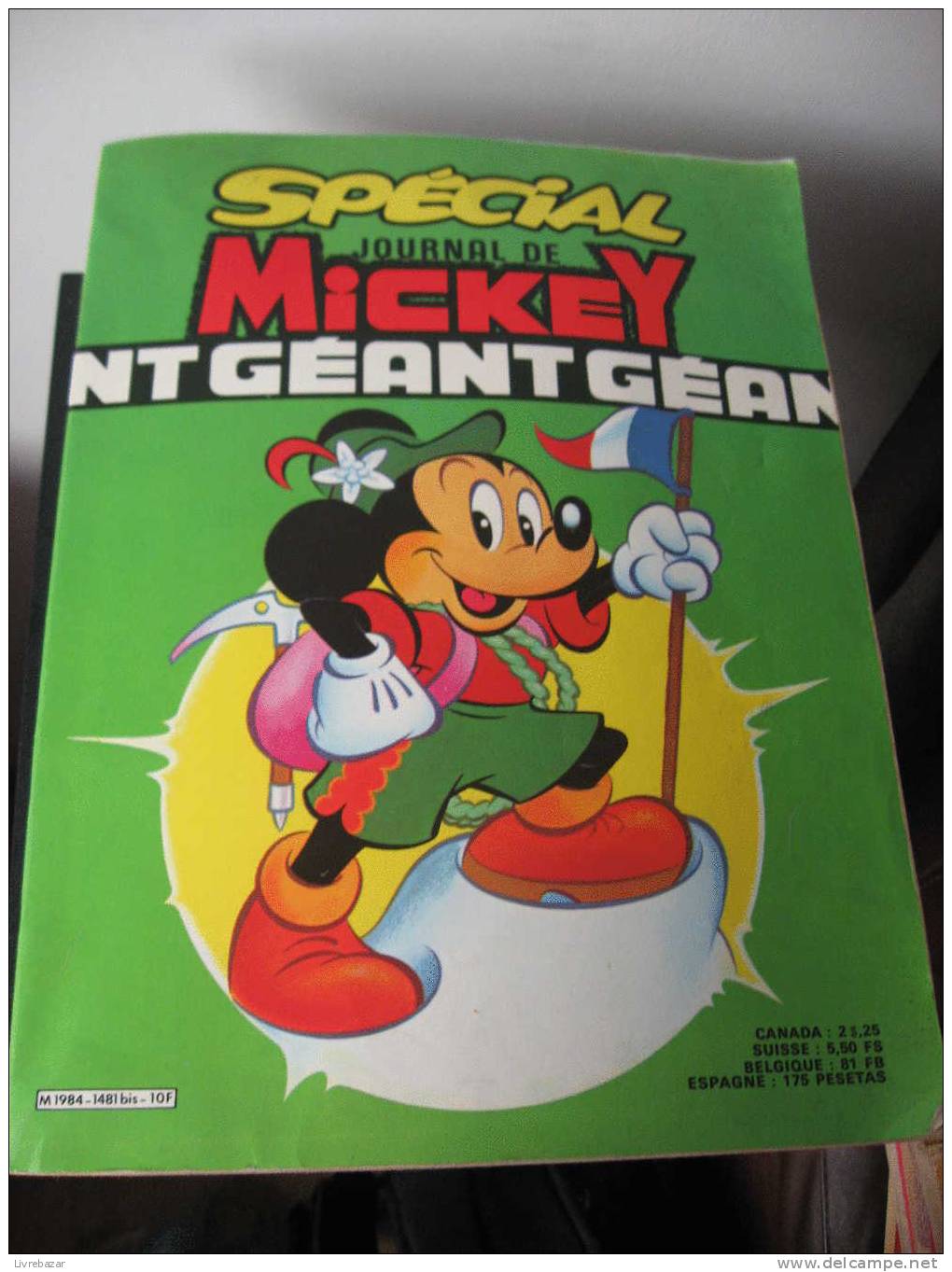 SPECIAL JOURNAL DE MICKEY GEANT N°1481 BIS - Autres & Non Classés