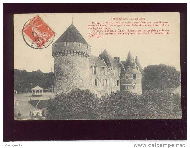 Gacé Le Chateau édit.bunel N° 1246 Belle Carte - Gace