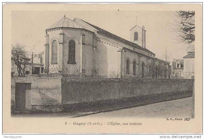 CPA GAGNY - L'EGLISE, VUE LATERALE - Gagny