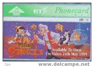 # UK_BT BTA95 W.H Smith Pinocchio Disney 20 Landis&gyr    -disney-  Tres Bon Etat - Altri & Non Classificati