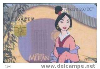 # BELGIUM C35 Mulan 2 Disney 200 So3    -disney-  Tres Bon Etat - With Chip