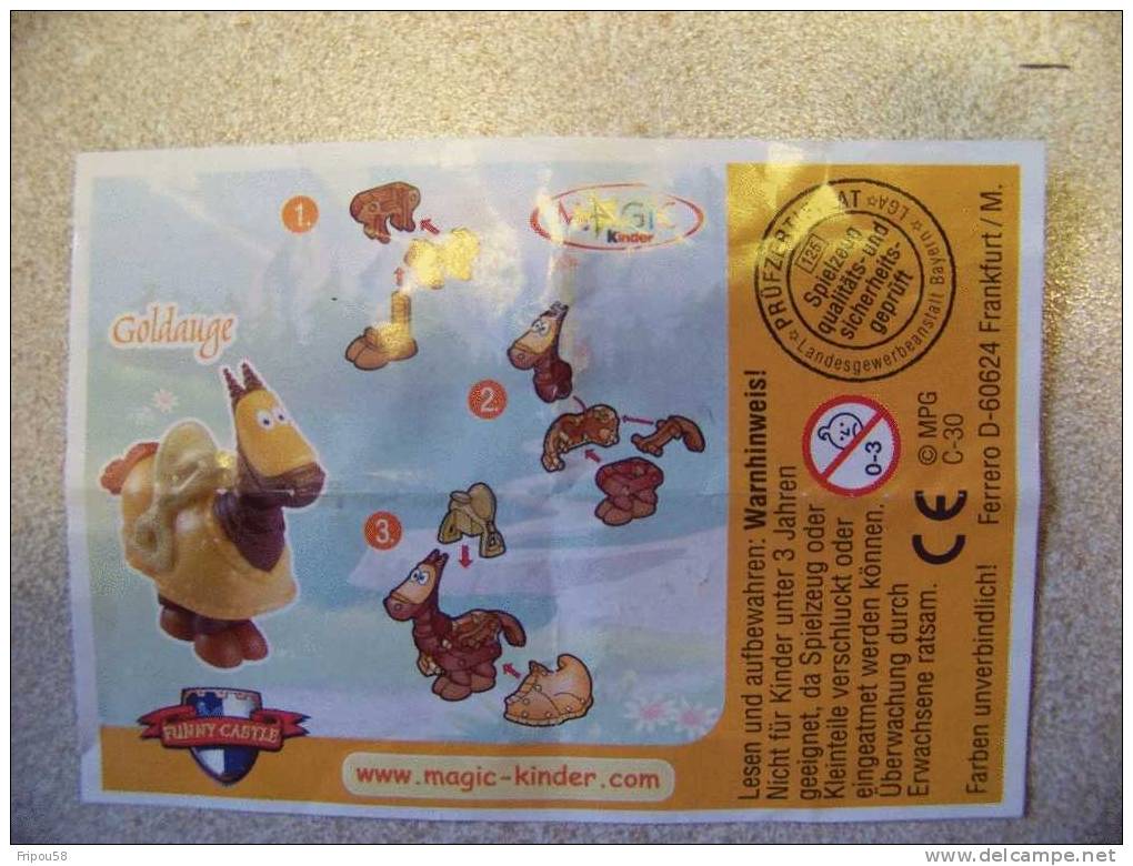 KINDER - BPZ FRECHE TURNIER ROSSER - C30 - Instructions