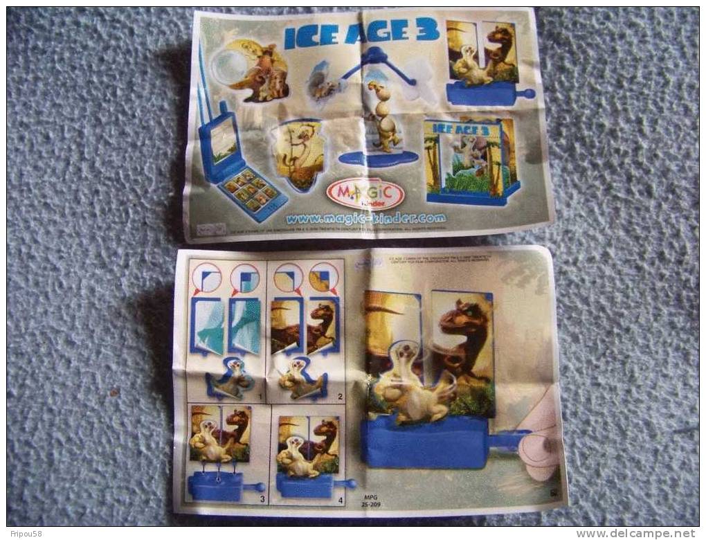 KINDER - BPZ ICE AGE 3 - 2S-209 - Notices