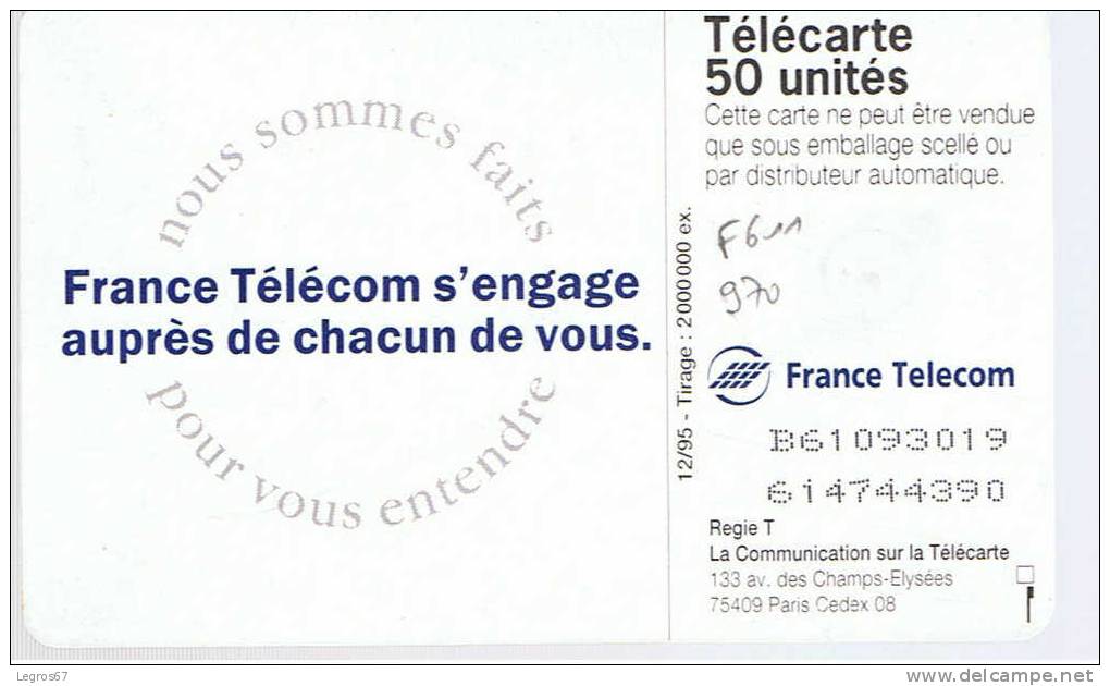 TELECARTE F 611 970 FRANCE TLECOM S'ENGAGE - 50 Einheiten