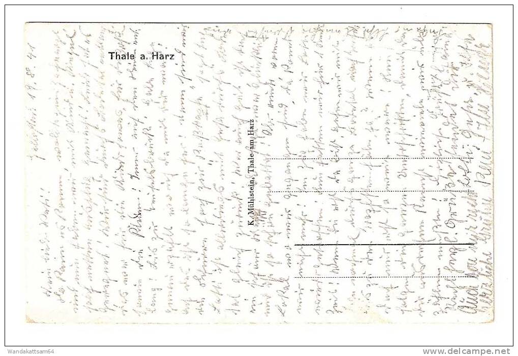 AK Thale A. Harz - Ansicht V. Bodekessel K. Mühlstein - Thale