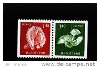 SWEDEN/SVERIGE - 1981  CHRISTMAS  PAIR  MINT NH - Unused Stamps