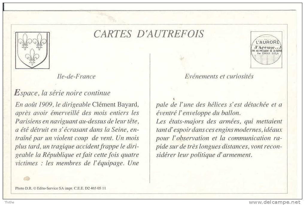 Cartes D'autrefois - VERSAILLES - Catastrophe Du Dirigeable "République" Le 26.09.1909 - Funérailles Des Victimes - Catastrophes