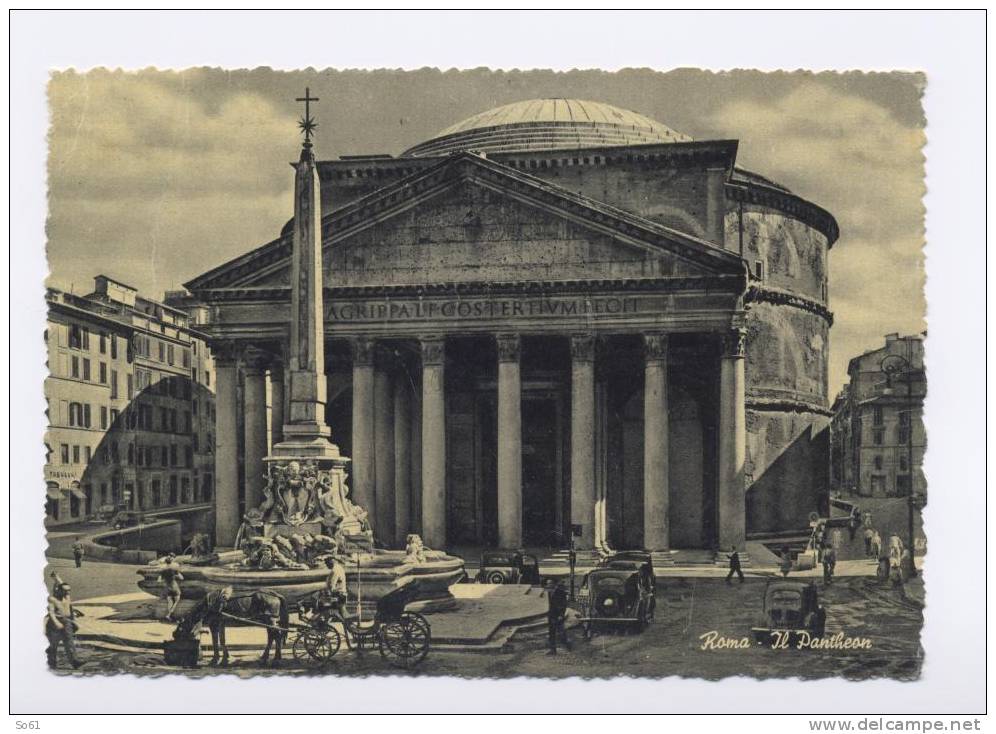 439 - Roma - Il Pantheon - Auto D'epoca Targata Roma124894 - Anni '40-'50 - Pantheon