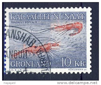 ##Greenland 1982. Shrimps. Michel 133. Cancelled (o) - Used Stamps