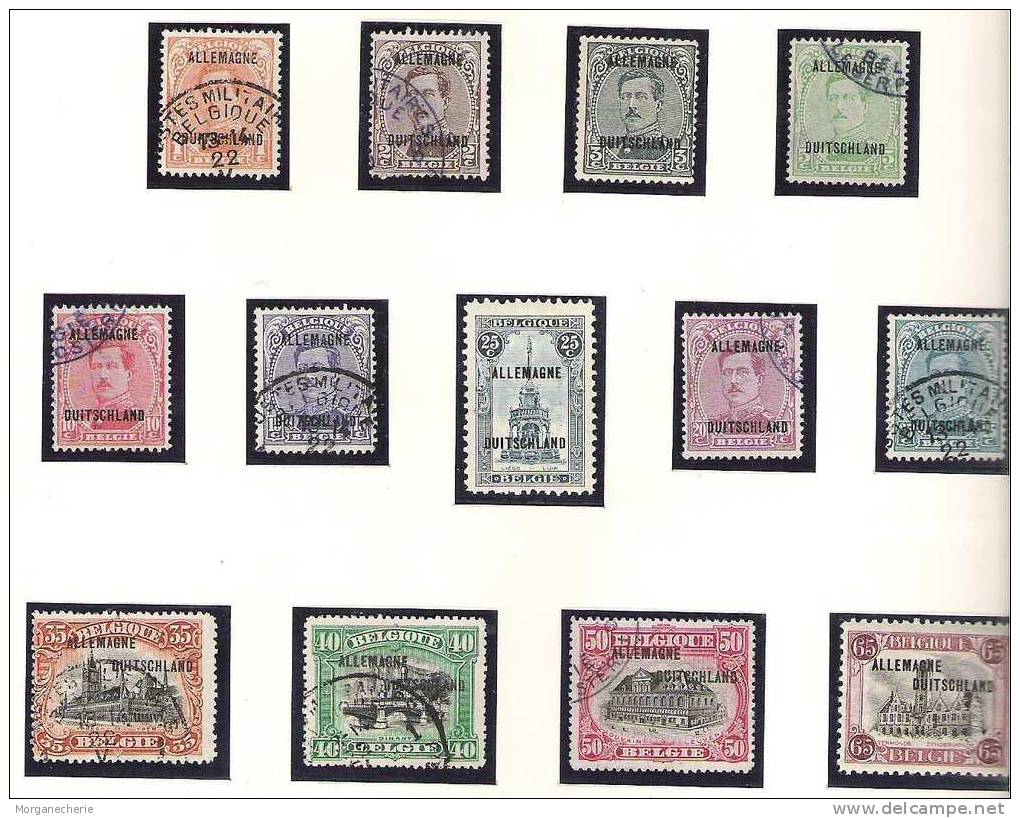 BELGIQUE, 1919-1921 POSTE MILITAIRE MI 1-17 @ ( 3, 7 , 17, 12, 13 *) - OC38/54 Ocupacion Belga En Alemania