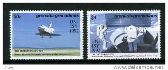 GRENADA-GRENADINES [Navette Spatiale] (1385/86**) [YT]  International Space Year-92 - Sonstige & Ohne Zuordnung
