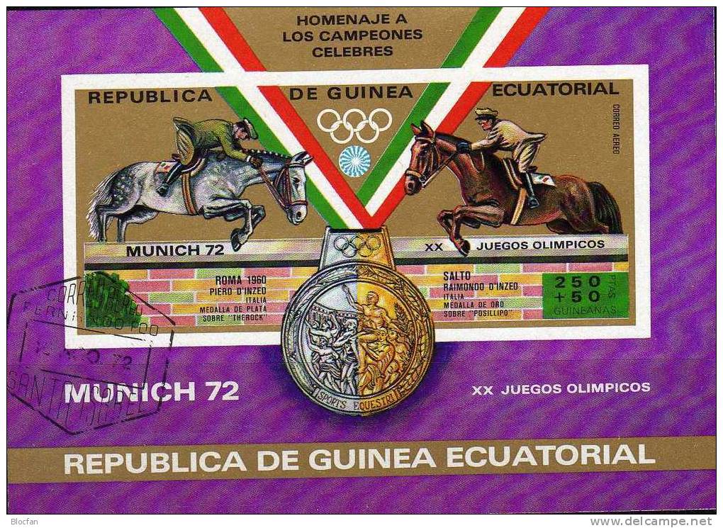 Olympic Reit - Team Italy / BRD Guinea Äquatorial Block 19 Plus 20 O 3€ - Springconcours