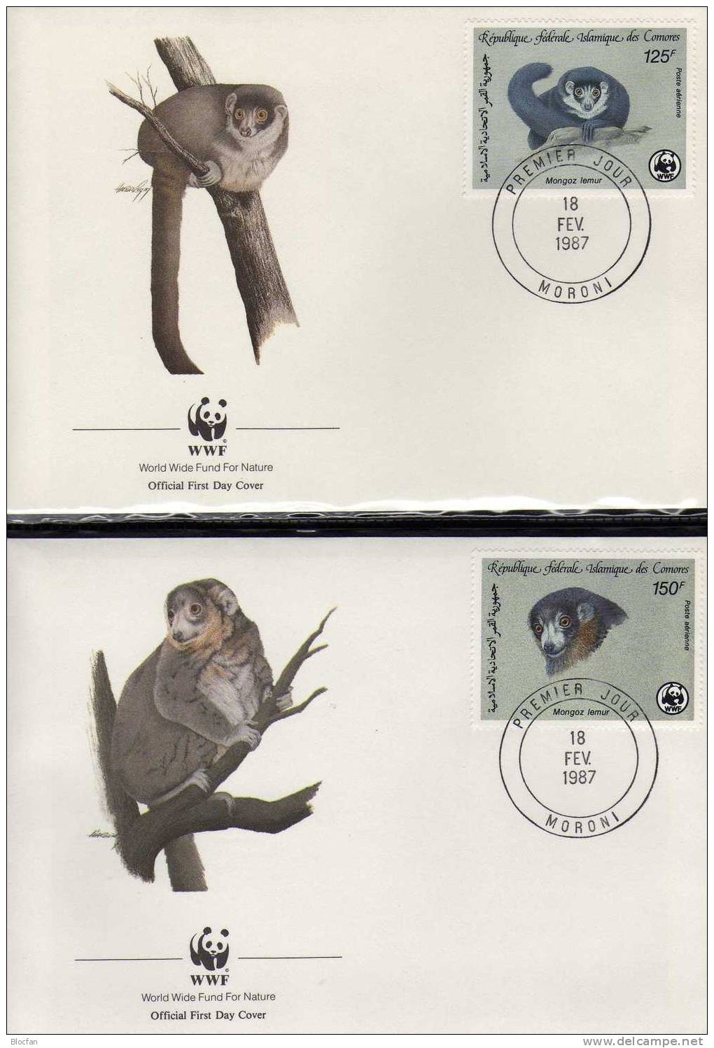 WWF Mongozmaki In Afrika Komoren 792/5 ** Plus 4 X FDC 30€ - Singes