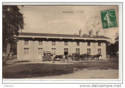 AIGUILLON DILLIGENCES DEVANT LA GARE - Sonstige & Ohne Zuordnung