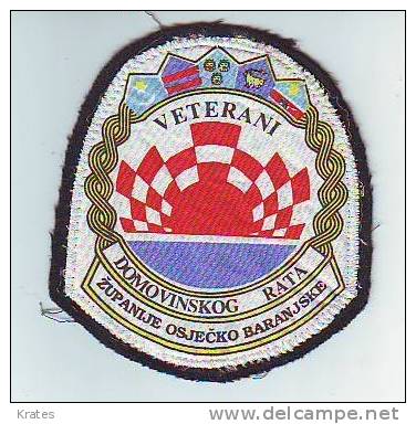 Patch - Croatia, Veterani Domovinsko Rata žup. Osje&#269;ko Baranjske - Stoffabzeichen